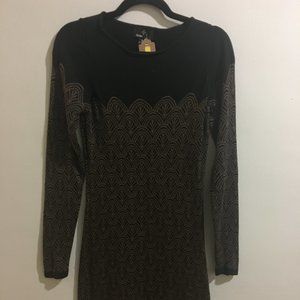 Black & Gold Long Sleeved Dress - Item#9